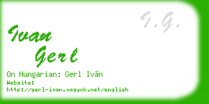 ivan gerl business card